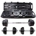 Cast Iron Free Weights Lifting Chrome Dumbbell Set